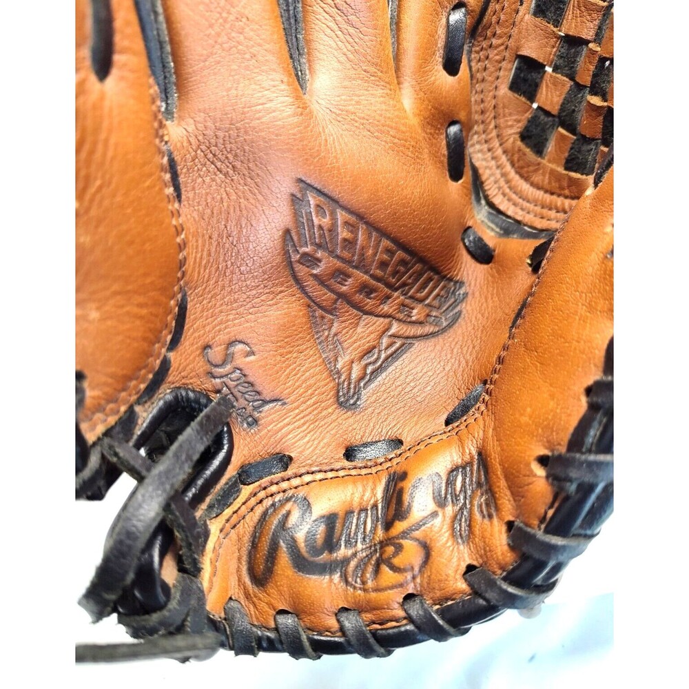 Rawlings  Baseball Glove Right Hand Tanned Brown Leather RS1150  Renegade 11.5" - Picture 14 of 15